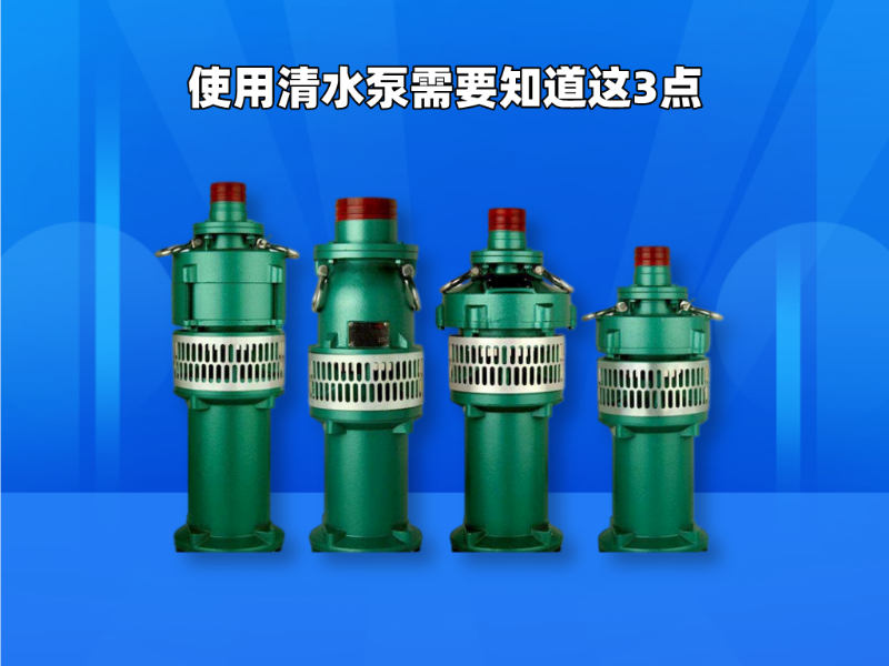使用清水泵需要知道這3點