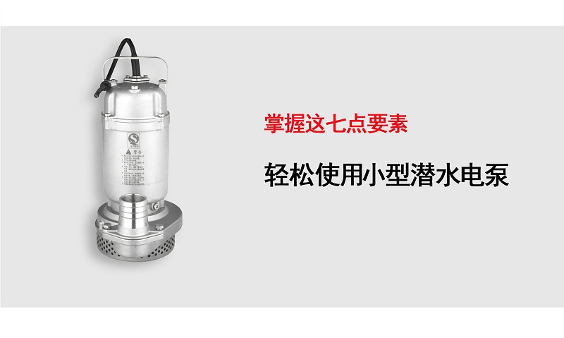 掌握七點(diǎn)要素輕松使用小型潛水泵
