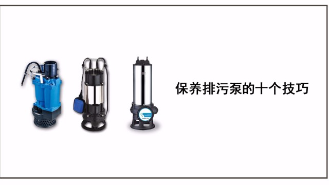 保養排污泵的十個技巧